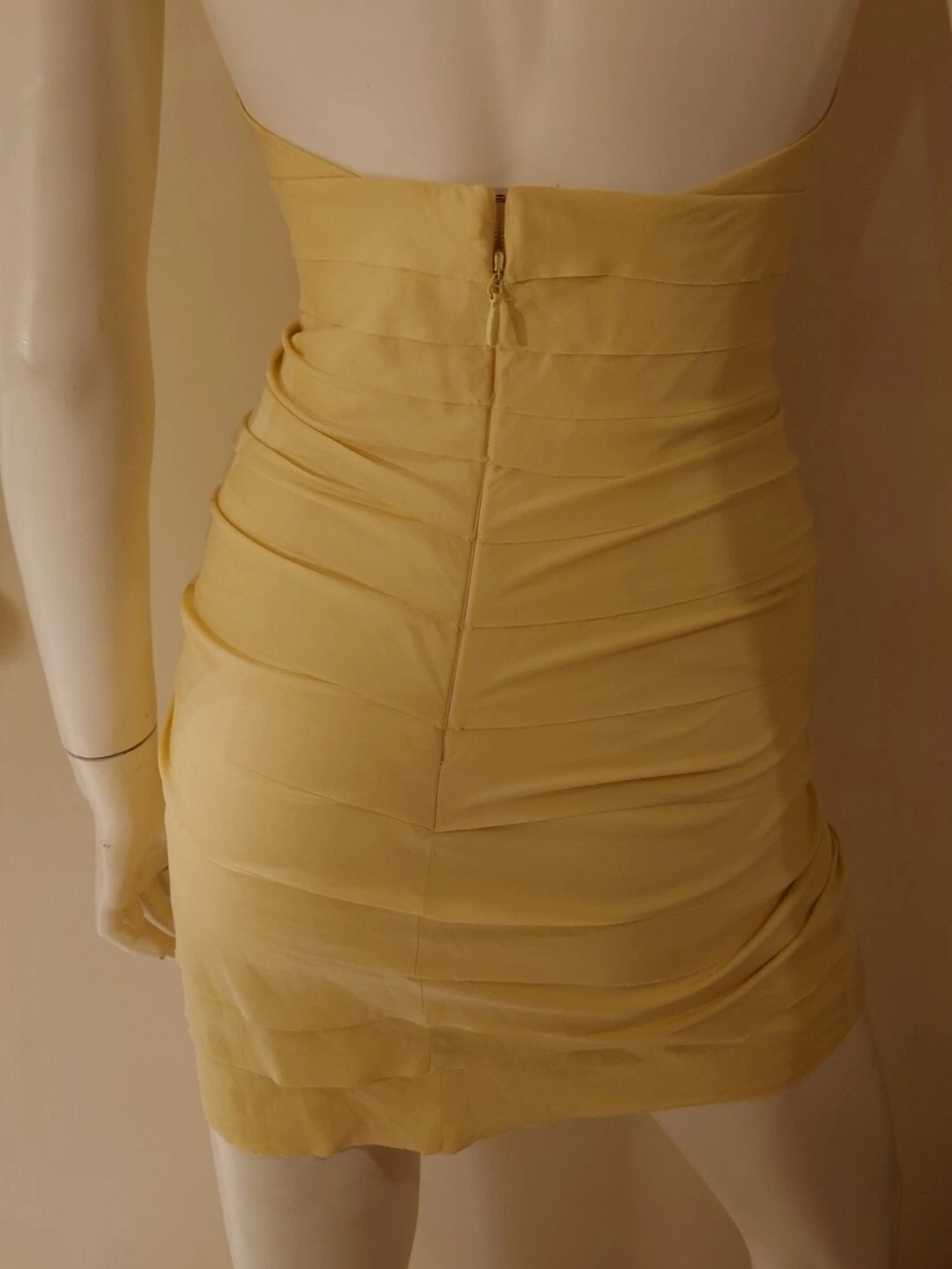 BCBGMAXAZRIA Layered Mini Dress - Pale Lime- NWT $218 - Picture 4 of 5